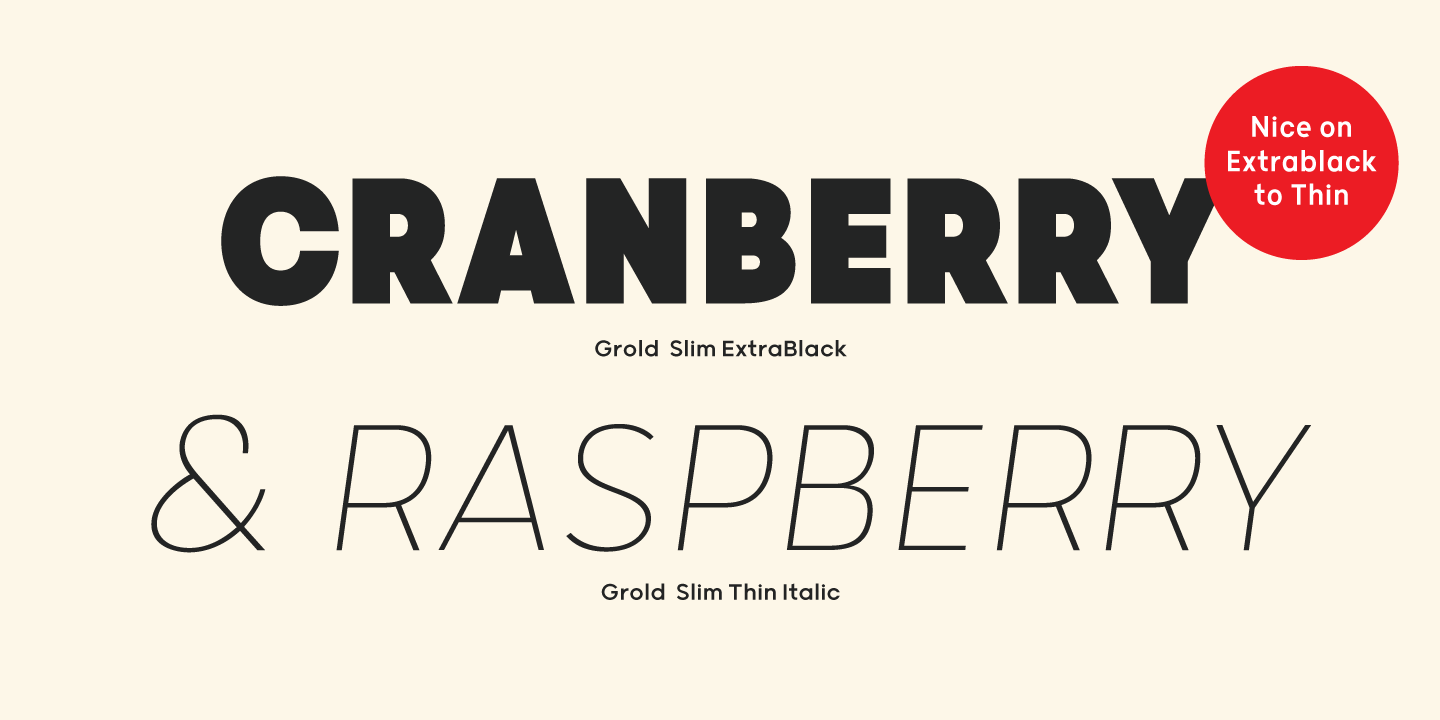 Grold Thin Italic Font preview